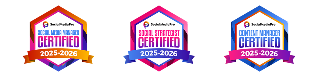 social media pro certification badgets